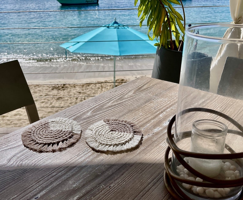 Handmade Macrame coasters (Set of 2)