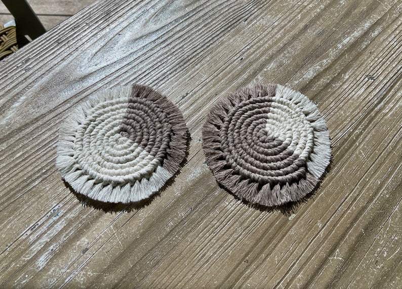 Handmade Macrame coasters (Set of 2)